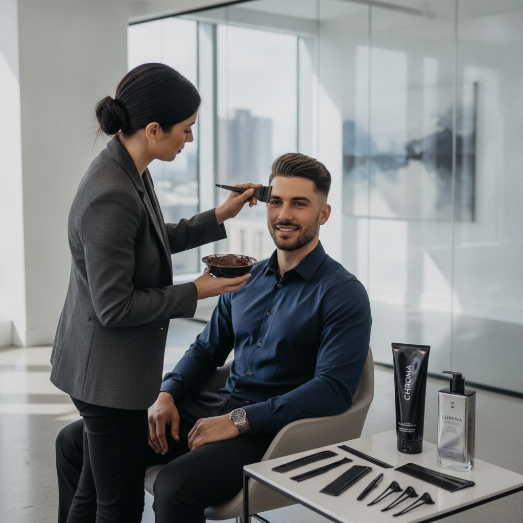 Como a Coloração Masculina se Tornará um Serviço Essencial para Barbearias em 2026? - coloração masculina barbearia
