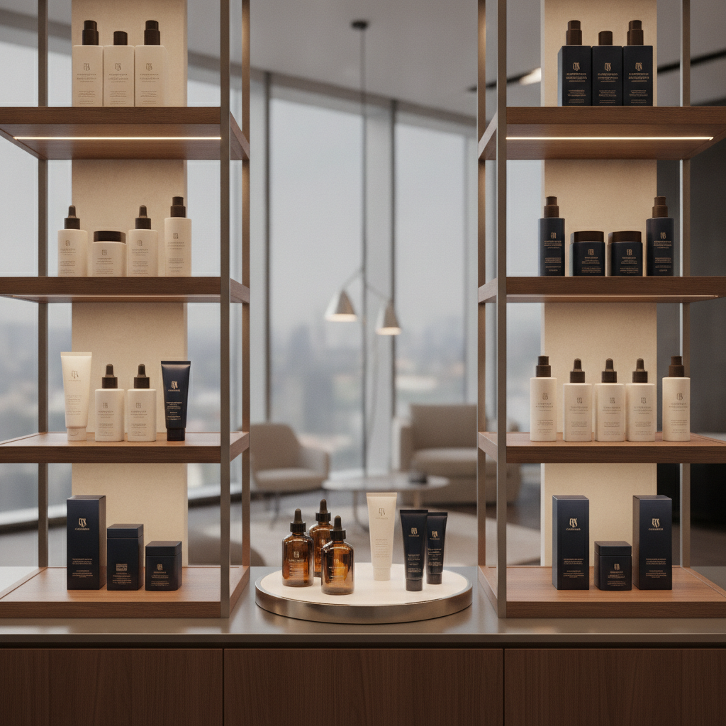 Como Montar uma Vitrine de Produtos Lucrativa em Sua Barbearia em 2026? - vitrine de produtos barbearia